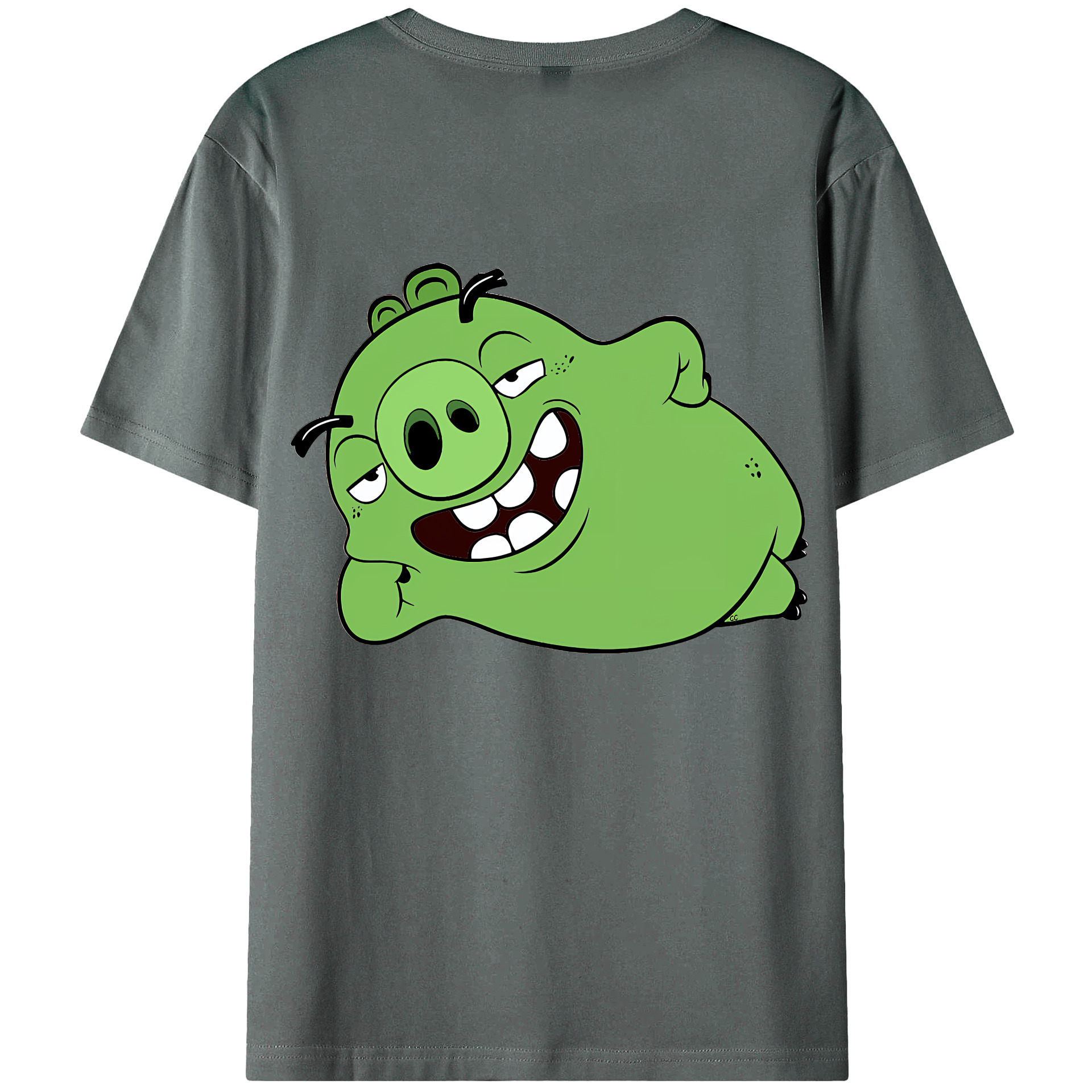 （画像用） Angry Birds アングリーバード 綿100％ メンズ半袖Tシャツ（バックプリント） 通気性
